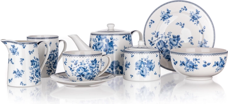 Uskladite celoten čajni servis