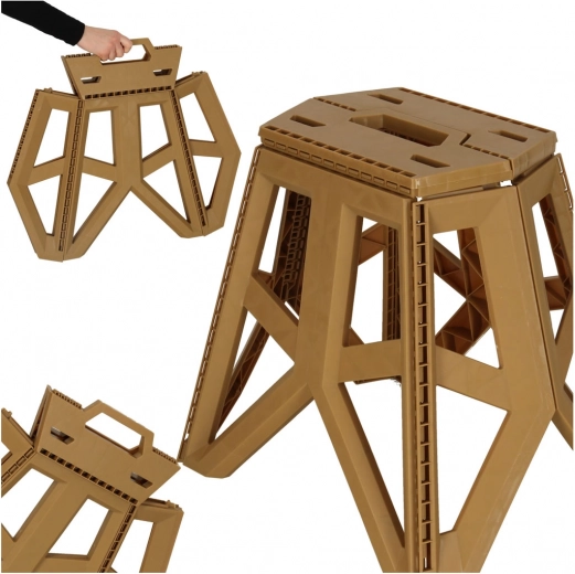 Zložljiv kamp stolček 40 cm – bež