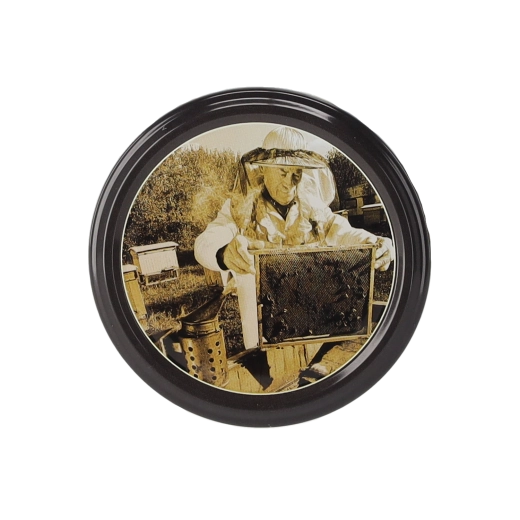 Pokrovčki twist-off 82 mm s 6 zaskočniki – motiv čebelar z okvirjem