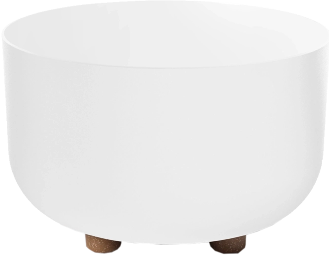 Skleda za rože SOFIA 27 cm bela mat s nogicami