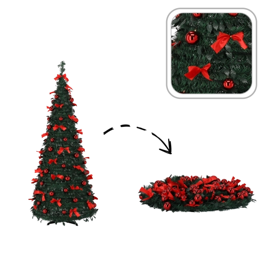 Zložljiva umetna božična jelka Nina 120 cm z LED osvetlitvijo