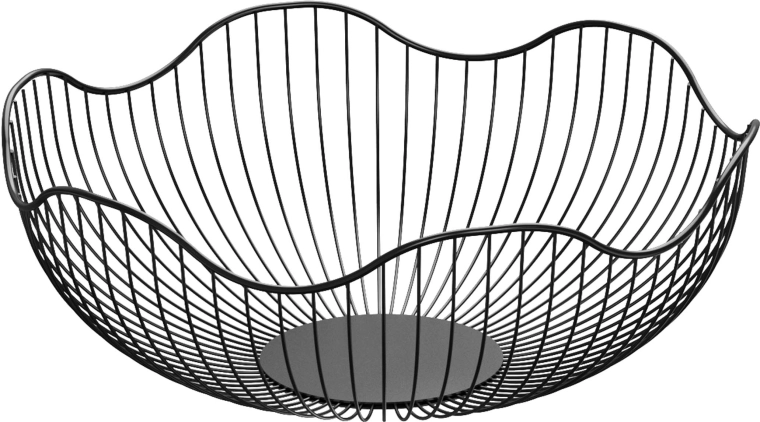 Miska za sadje iz črne žice 28 × 10,6 cm