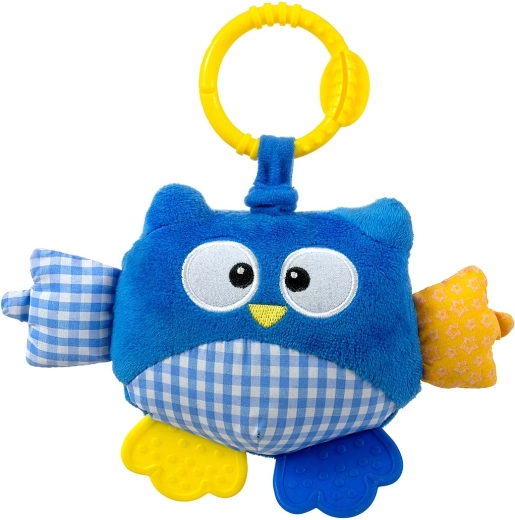 Plush hanging toy Cutie owl blue