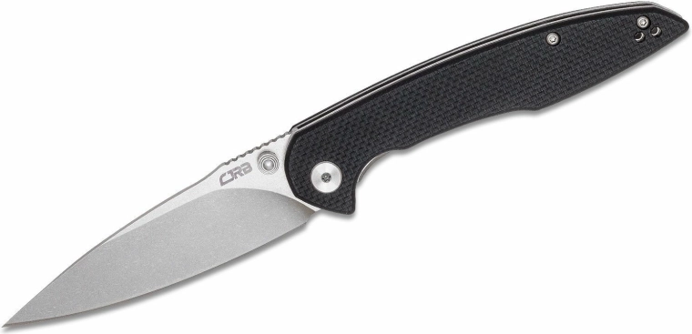 Folding knife CJRB Centros D2, stonewash, black G10