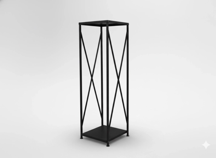 Kovinsko stojalo za kurilni les 34 × 34 × 111 cm