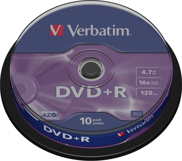 Verbatim DVD+R Matt Silver 4,7 GB 16x - 10 kosov