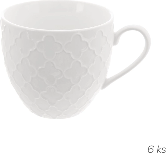Porcelanasti lončki Whiteline 0,25 l (6 kosov)