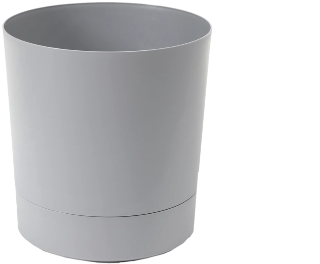 Cvetlični lonec z podstavkom Aura 28 cm – sivo mat