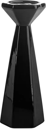 Stožčasti svečnik črn 24,5 cm