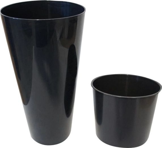 Cvetlični lonec Tubus Slim, antracit