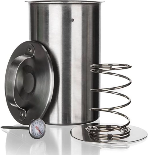 Nerjavnojeklen rezalnik za šunko s termometrom 1,3 l, premer 10 cm, višina 19 cm