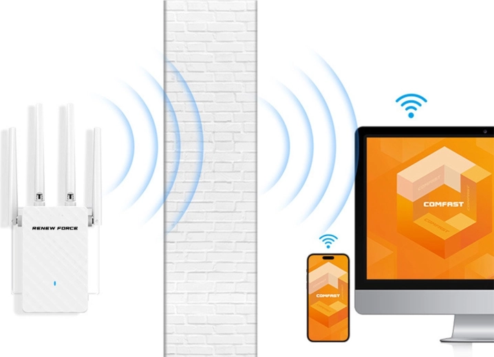 Hitrost do 300 Mb/s v pasu 2,4 GHz