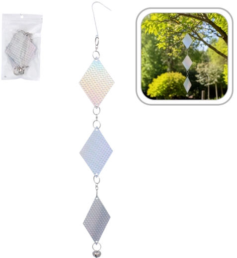 Odganjalec ptic – odsevni trakovi 50 cm, mešanica barv