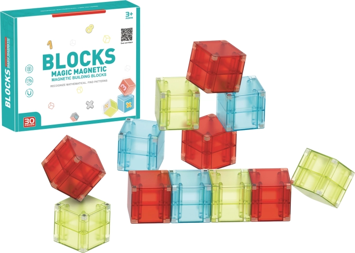 Magnetni gradbeni set za otroke – 66 kosov