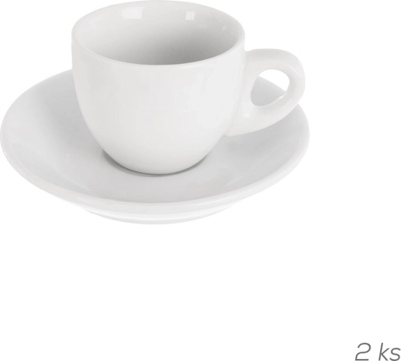 Porcelanasta skodelica za espresso s podstavkom Mona, 2 kosa, 100 ml