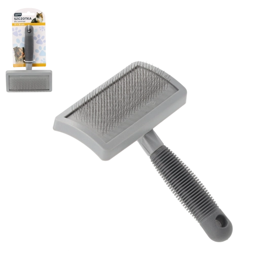 Krtača za dlako za hišne ljubljenčke 17 × 10 cm z nežnimi žičnatimi ščetinami