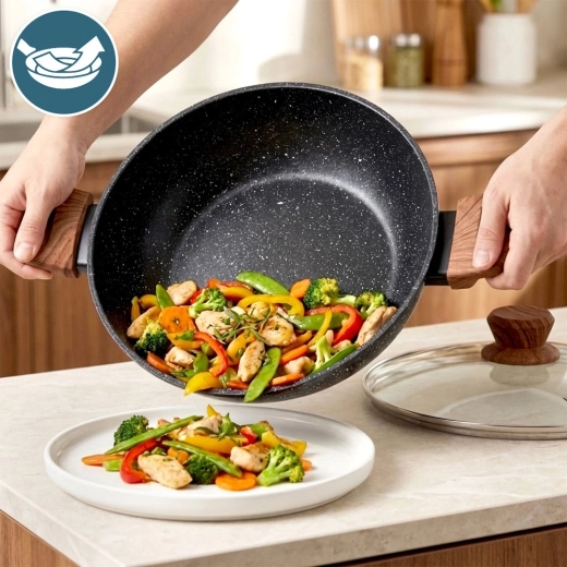 Udobni mehko oblazinjeni ročaji v videzu lesa