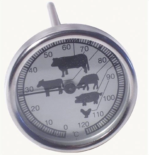 Vbodni kuhinjski termometer iz nerjavnega jekla