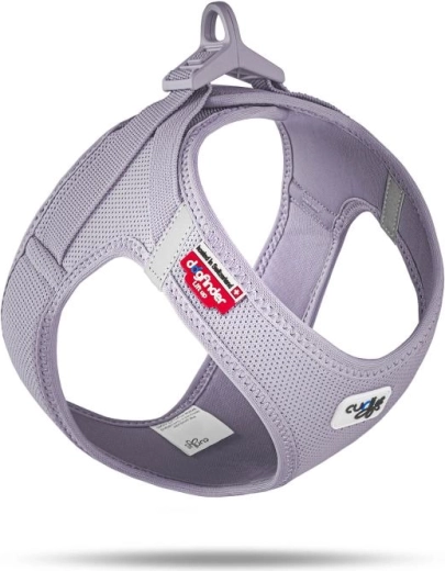 Curli oprsnica za pse z zaponko Air-Mesh lilac L (8–13 kg) - 1 kos