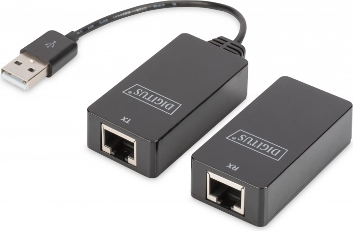 USB podaljšek DIGITUS za prenos do 45 m, črn