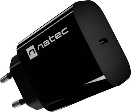 Natec Ribera omrežni polnilnik USB‑C 20 W črn
