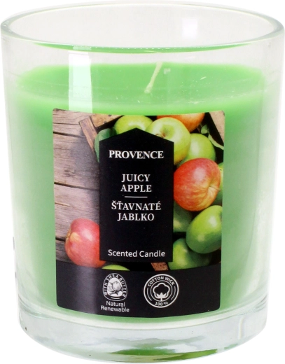 Svečа v steklu Sočno jabolko 7 × 8 cm