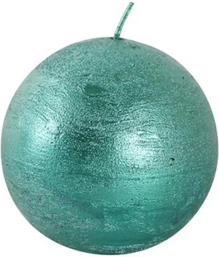 Rustikalna okrogla sveča 8 cm – zelena Provence