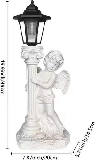 Solarna vrtna svetilka z angelčkom 49 cm