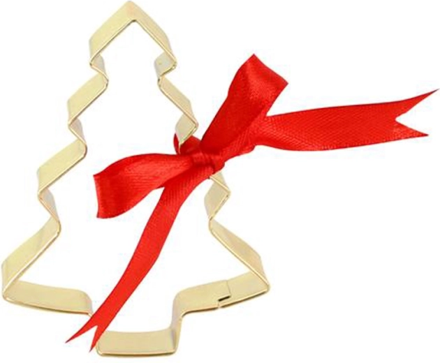 Modelček za piškote zlato drevesce 7 cm