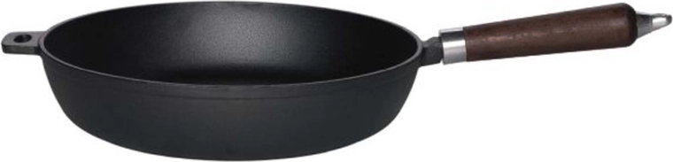 Litoželezna ponev Kitchisimo 24 cm z lesenim ročajem