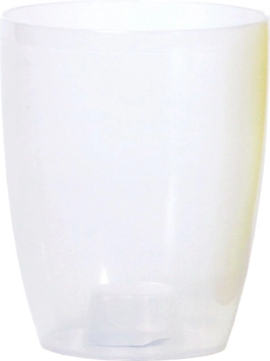 Visok cvetlični lonec za orhideje COUBI ORCHID 16 cm – prosojno mat belo