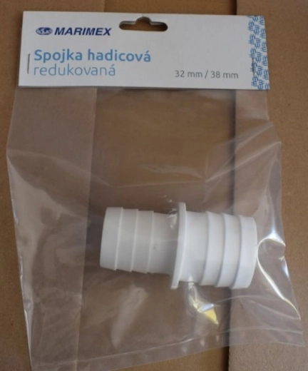 Reducirana cevna spojka 32/38 mm bela