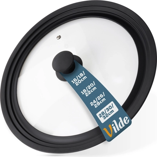 Univerzalni stekleni pokrov s silikonskim robom 28/30/32 cm