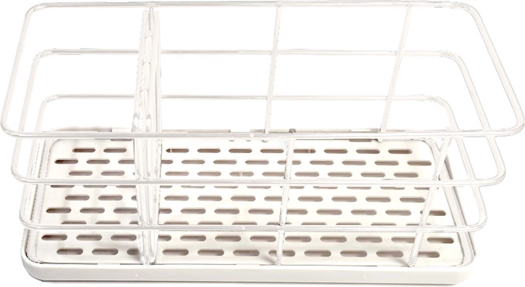 Kovinsko žičnato stojalo za pomivalne pripomočke, belo 20 × 8,5 × 10 cm