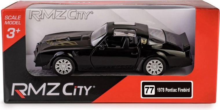 Kovinski model avtomobila pontiac firebird 1978 1:40 rmz city – črn