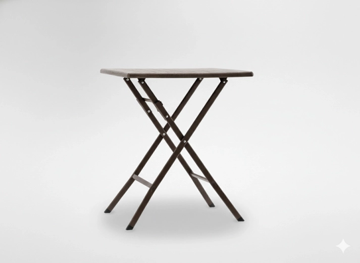 Zložljiva turistična miza 61,5 × 61,5 × 73 cm rjava