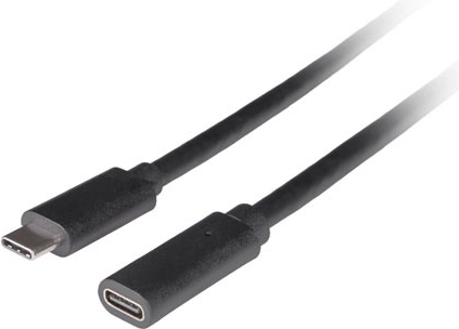Podaljševalni kabel USB‑C 3.1, M/F, 1,5 m, črn