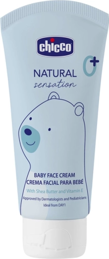Chicco otroška krema za obraz z karitejevim maslom in vitaminom E Natural Sensation 50 ml