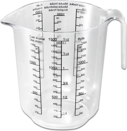 Plastični merilni vrč 1,5 l s potiskom