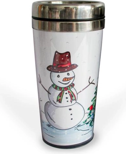 Termo skodelica Snegulček 450 ml s protidrsnim dnom