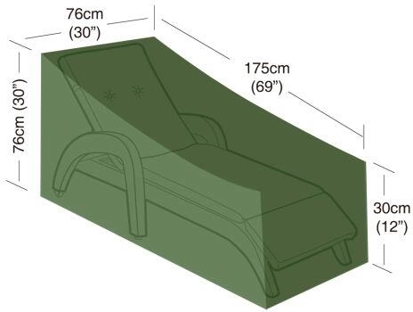 Zaščitna ponjava za plažni ležalnik, zelena, PE 90 g/m²