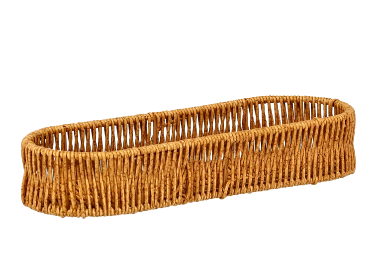 Ovalna plastična košara za pecivo in pribor 31 × 11,5 × 5,5 cm