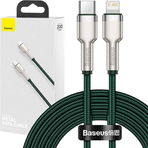 Kabel Baseus USB‑C na Lightning 2 m zelen