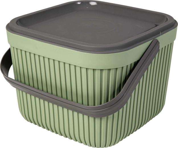 Plastična košara s pokrovom in ročajem TORO 7 l
