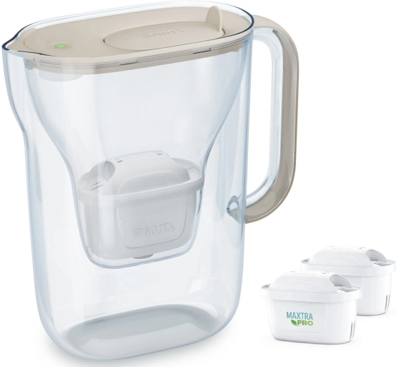 Filtrirni vrč Style Essential 2,4 l z 2 filtroma, peščene barve