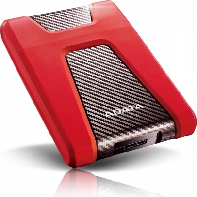 Zunanji trdi disk ADATA DashDrive Durable HD650 1 TB 2,5" USB 3.0 – Rdeča