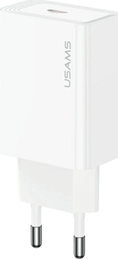 USAMS T69 20 W USB-C Wall Charger, White