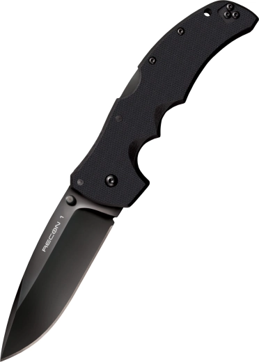 Tactical Pocket Knife Cold Steel Recon 1 Spear Point, 10.2 cm, Black, G10