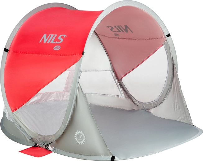 Samorazpirajoči plažni šotor NILS Camp rdeč