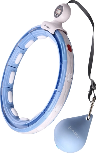 Masažni hula hoop z utežjo in števcem HMS HHM15, modra